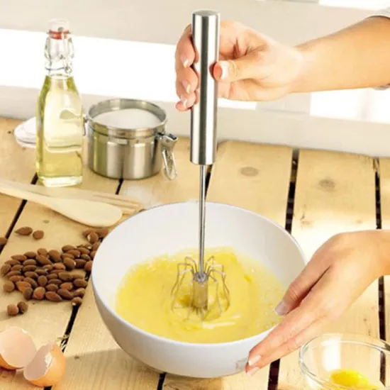 Round Handle Semi-Automatic Egg Whisk