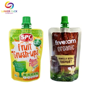 Food Grade Laminated Reusable Baby Food Spout Pouch