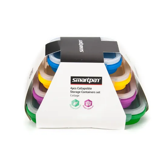 SmartPan Microwave Collapsible Silicone Foldable Bento Lunch Box Set with Leakproof Lid: Your Convenient and Compact Meal Solution