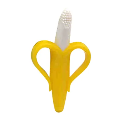 Comfortable Baby Teethers Infant Baby Boys Girls Banana Toothbrush Food Grade Silicone Teether silicon beads baby teething t3
