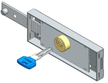 Left roller shutter lock computer key straight bolt