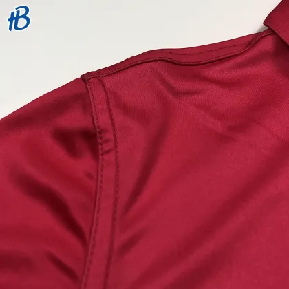 Red Shirt Bright White Patterns Custom Polo Shirt