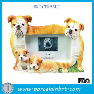 Happy family dogs paper photo frame