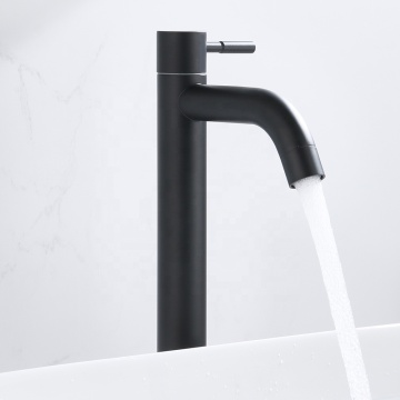 304 Stainless Steel Single Lever Basin Faucet for Office Building
