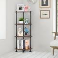 4-Tier Industrial Design Pipe Corner Shelves