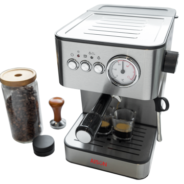 Macchina da caffè espresso in acciaio inossidabile personalizzato professionale con schiuma di latte