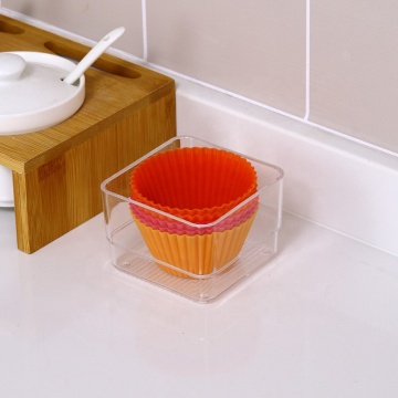 Plateau de rangement transparent empilable pour les armoires de cuisine