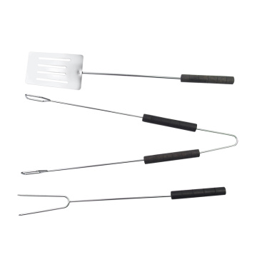 3pcs food grade stainless steel bbq tools