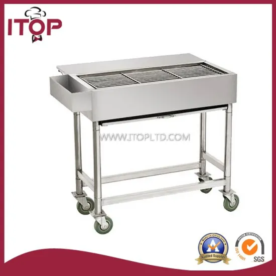 stainless steel Charcoal Barbecue Cart