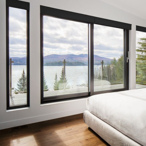 Lingyin Construction Materials Ltd Chine mode belle maison en aluminium coulissante double fenêtre en verre