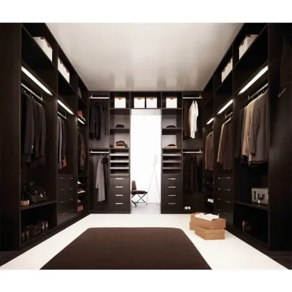 Custom Black Luxury Bedroom Wardrobe