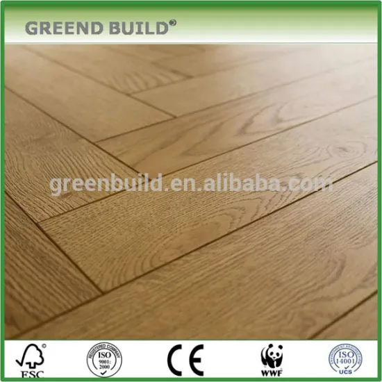 Solid wood Oak herringbone wood flooring