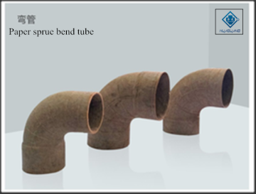 Paper tube bend sprue