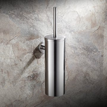Wall-Mounted Black Matte Toilet Brush with 304 Stainless Steel Bracket