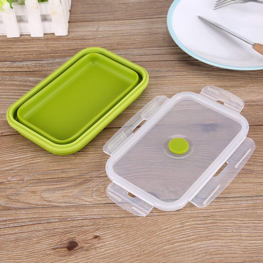 Microwave Safe Silicone Collapsable Lunch Box