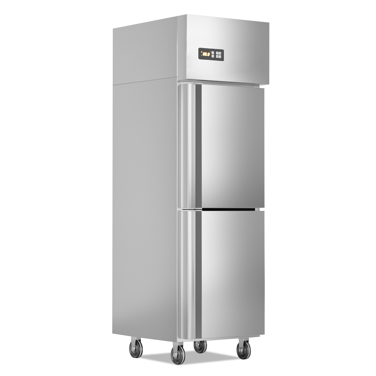 Space saving top freezer upright refrigerator Space saving top freezer upright refrigerator