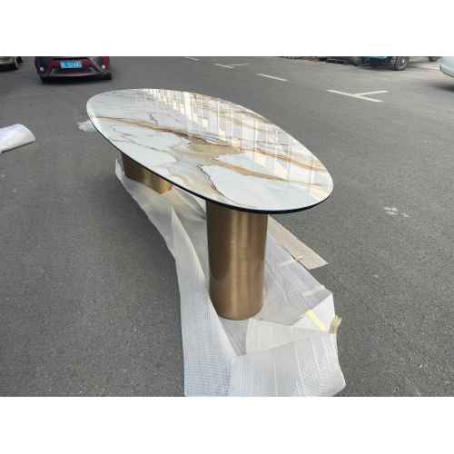 Luxury Classical Marble Top Dining Table for 8