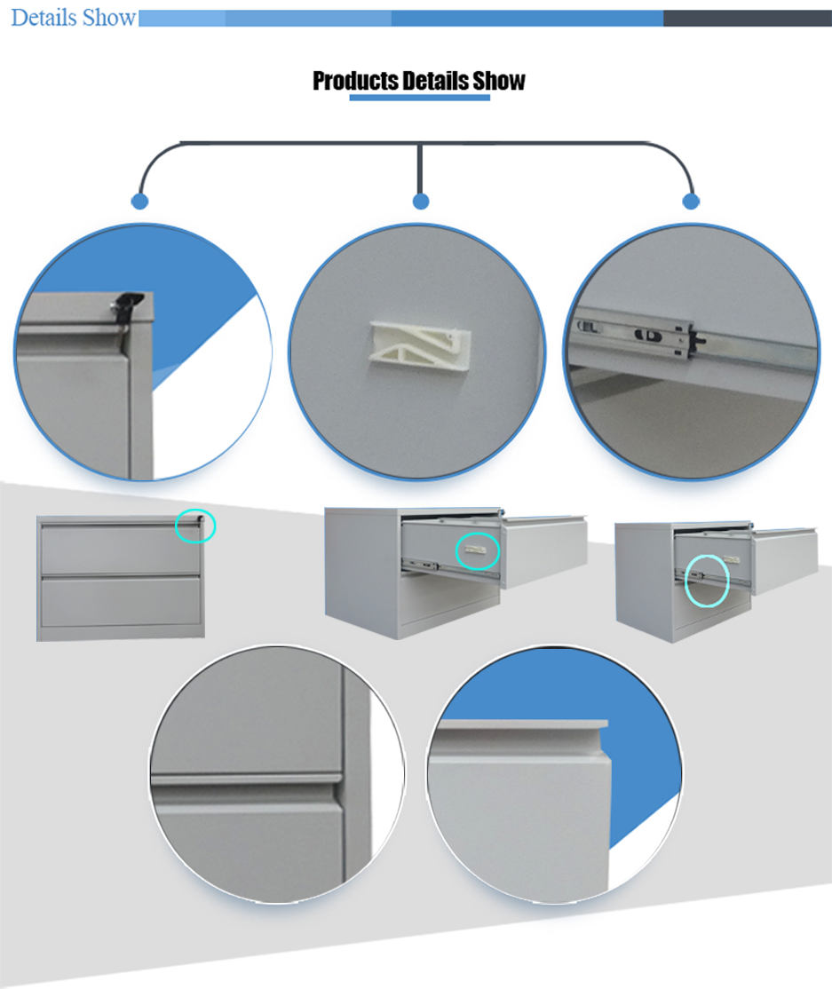 steel double drawer lateral cabinet