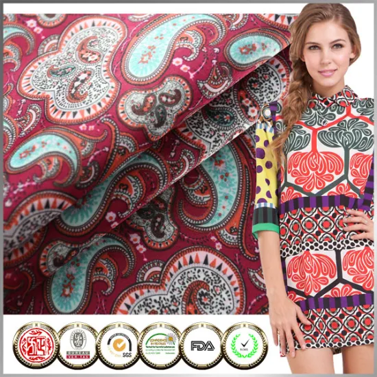 New design SGS Certified Women garment Color stretch satin fabric