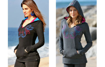 Yoga Long Body Hoodie Womens Fitness Wear Long Sleeve