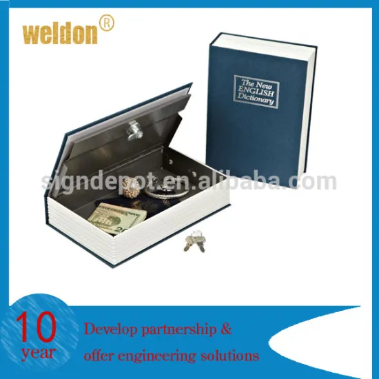 Fashion Secret Dictionary Book Travel Safe Security Key Lock Money Cash Jeweller box