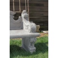Stunningly Designed Marble Bench with Curved Backrest