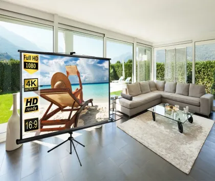 Manual tripod projector screen golf projector screen