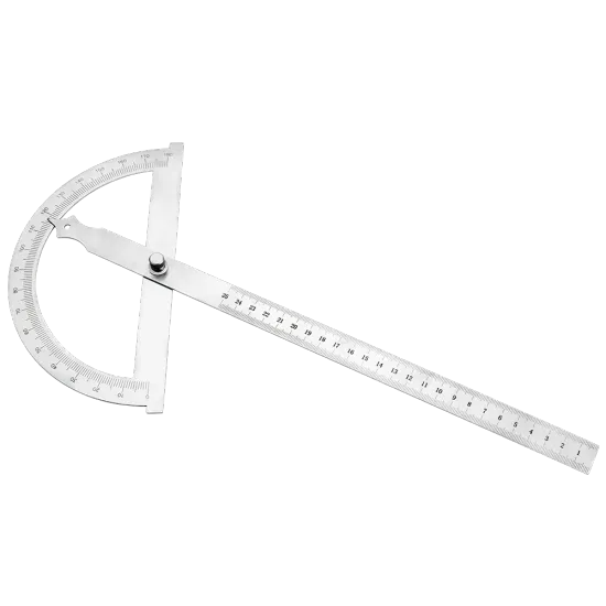 Dasqua Stainless Steel 0-180 Degree Protractor Angle Finder Ruler