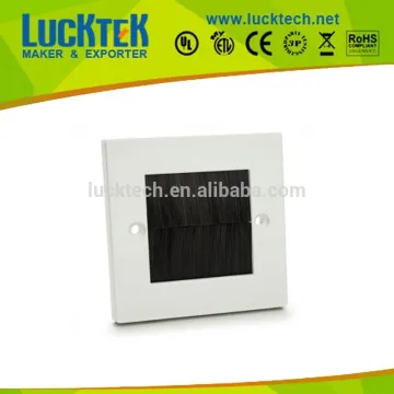 86*86 Wall brush face plate, tiny cable exit