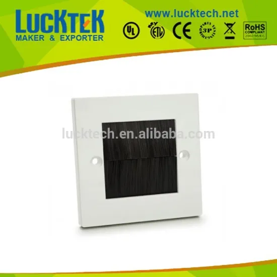 86*86 Wall brush face plate, tiny cable exit