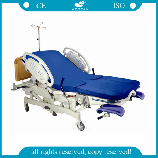 AG-C101A04 CE ISO approved delivery surgical bed with I.V. Stand
