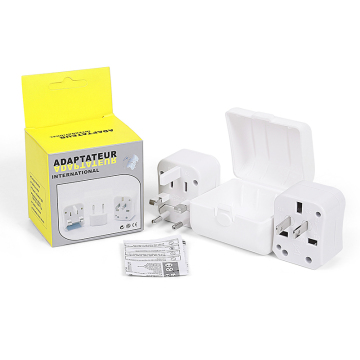 Universal Travel Adapter Plug Converter - UK EU Multi Plug Adapter 3 Pin Travel Adaptor