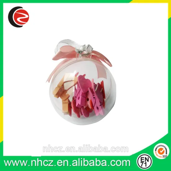 Colorful Wooden Round Plastic Christmas Box