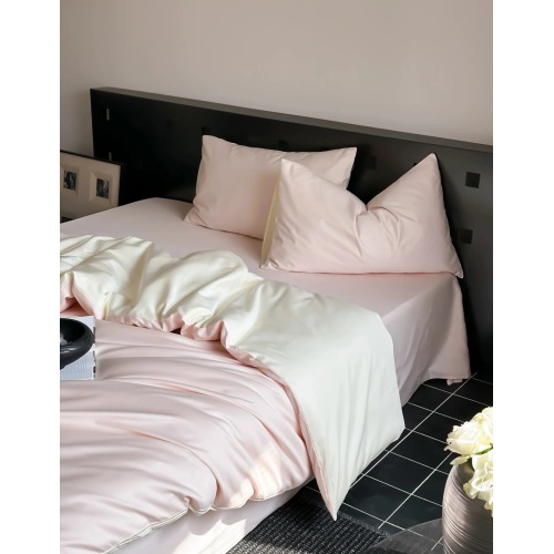 Conjunto de cama de quatro peças de algodão lavado em casa