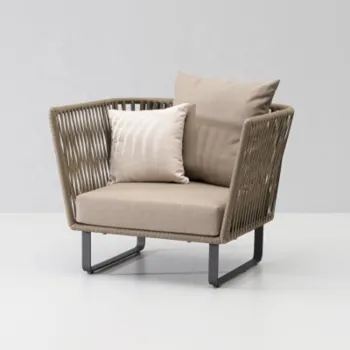 Popular Leisure Aluminum Casting Frame Garden Sofa Chair Outdoor Furniture (SP-OS302)