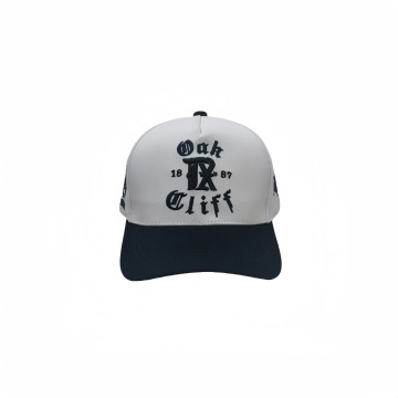 Custom High Quality 5 Panel A Frame Cotton Baseball Cap with 3D Embroidery Logo
