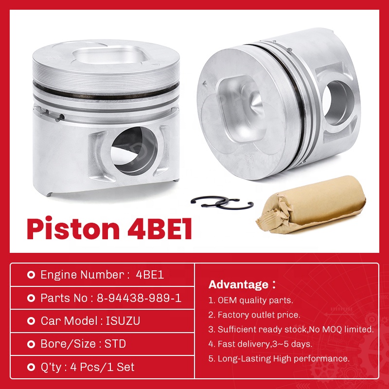 Diesel Engine Model 4be1 Piston for Isuzu with OEM 8-94438