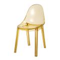 Modern stackable transparent crystal pc plastic dining chair