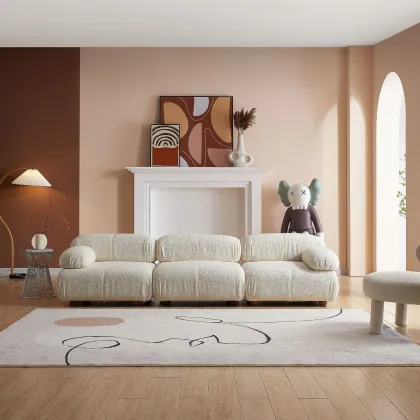 Nordic Teddy Fabric Modular Sofa by Mario Bellini