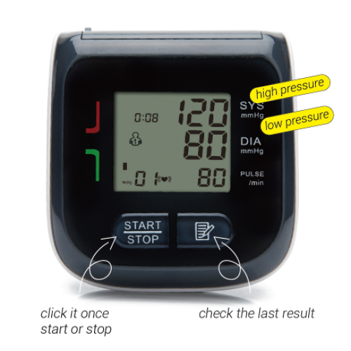 ISO approved wrist digital  blood pressure monitor