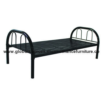 Metal Single Bed, Measures 190x90x80cm, 14kgs Weight, 12pcs Metal Strips