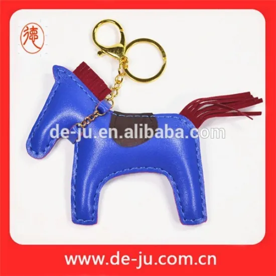 New Design Korean Style Leather Horse Beautiful Key Chain
