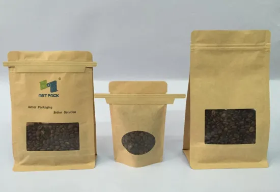 Kraft Paper Pouch With Difference Size Window
