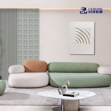 Mehrfarbiges Patchwork-Stoffsofa für das Wohnzimmer