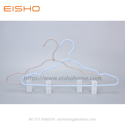 EISHO Cord Covered Coat Hangers With Clips