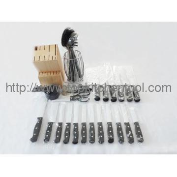 40 pcs cutlery set-stainless steel knife and nylon kitchenware