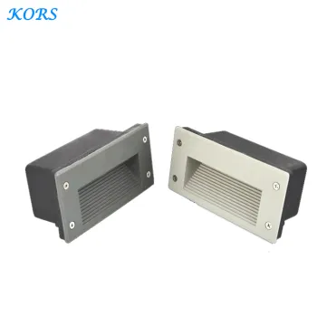 Rectangular Black Grey Stairway Outdoor Recessed LED Step Light