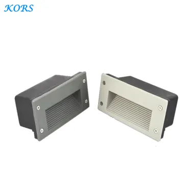 Rectangular Black Grey Stairway Outdoor Recessed LED Step Light