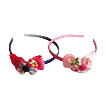 For cute kids flower printed bowknot shape chic inspired wholesale headbands, OEM/ODM orders welcome