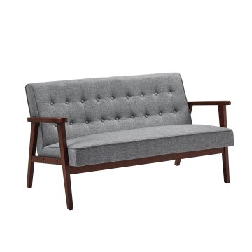 Modern Fabric Sofa Chair with Solid Wood Legs - High-Quality Living Room Furniture